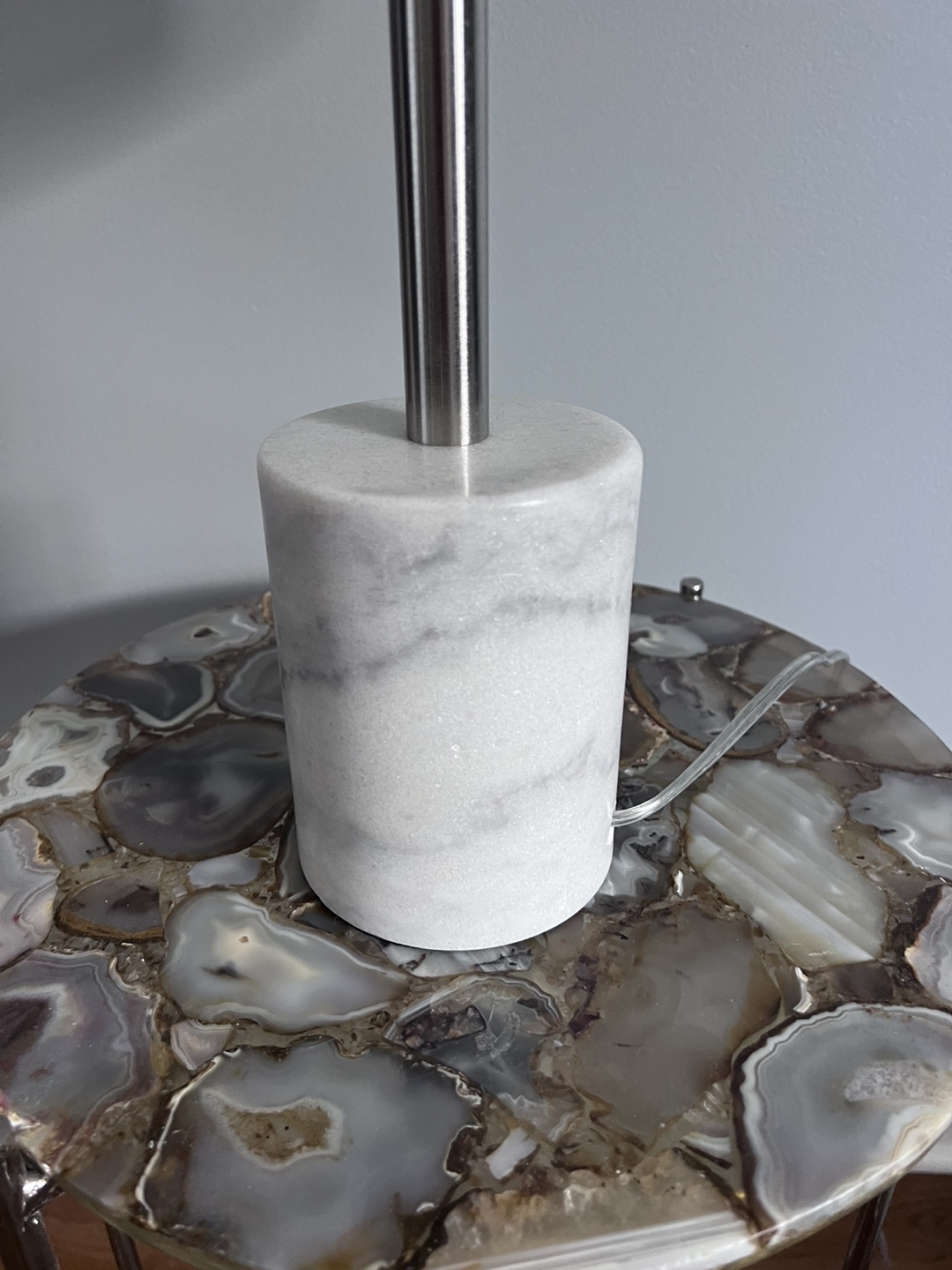 Table Lamp with White Shade and marble base - photo 3