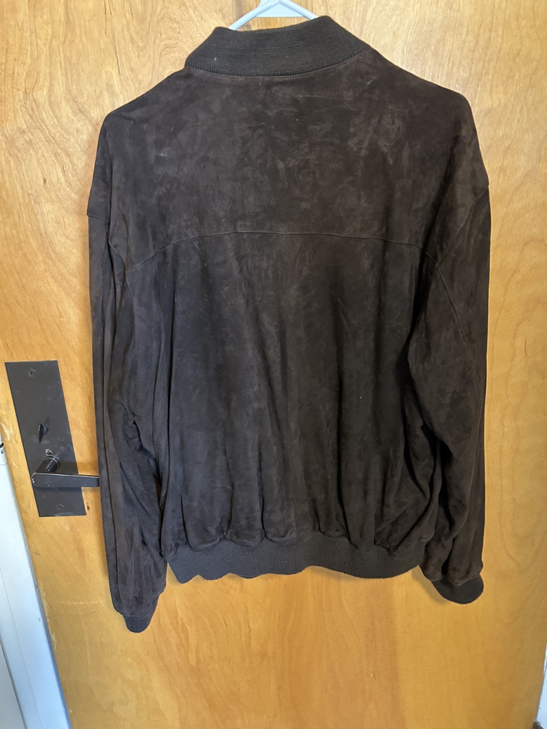 Barry Bricken Suede Leather Brown Bomber Jacket - Size M - photo 2