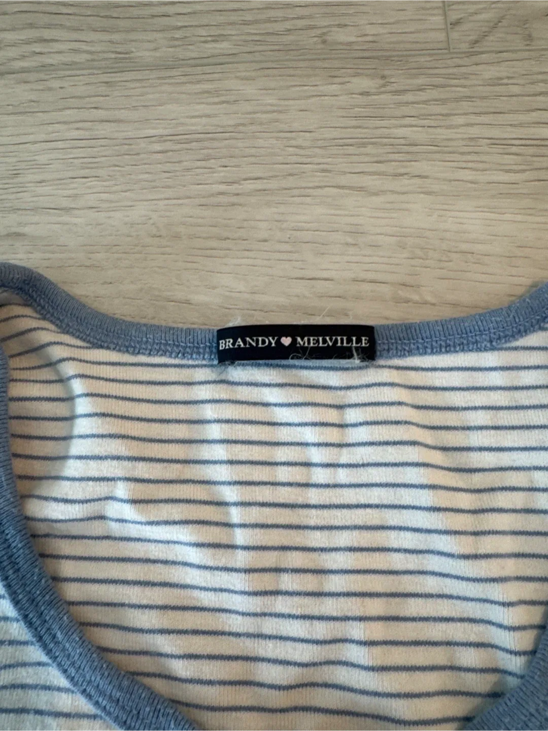 🩵 Brandy Melville Striped Button-Up Top image indicator(2)