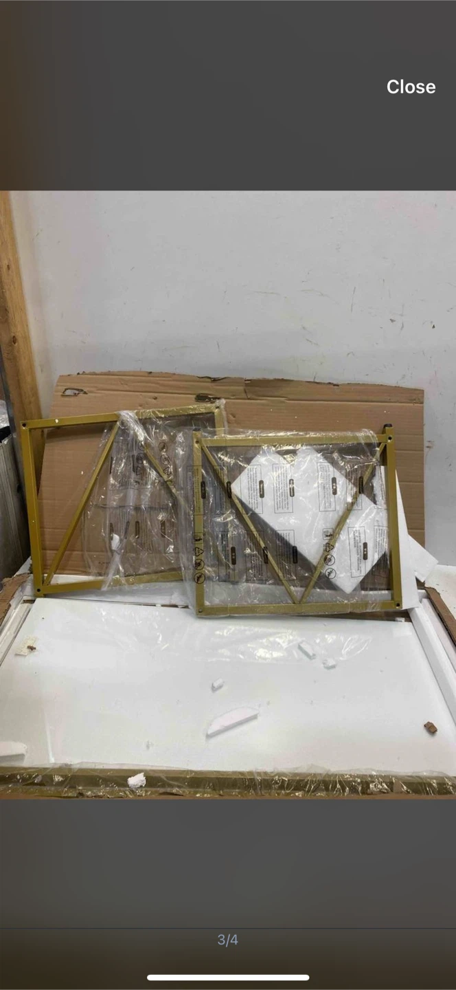 HOOBRO Glass Coffee Table, Golden GD04KF01 - New! - photo 5