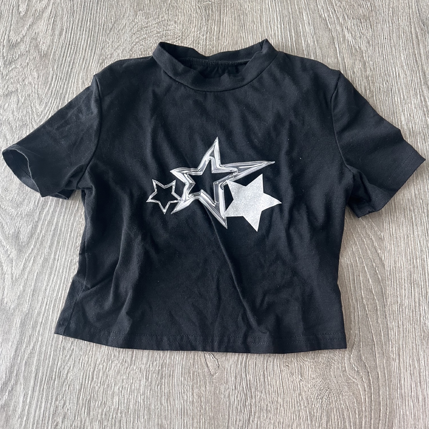 Black T-shirt with Star Design