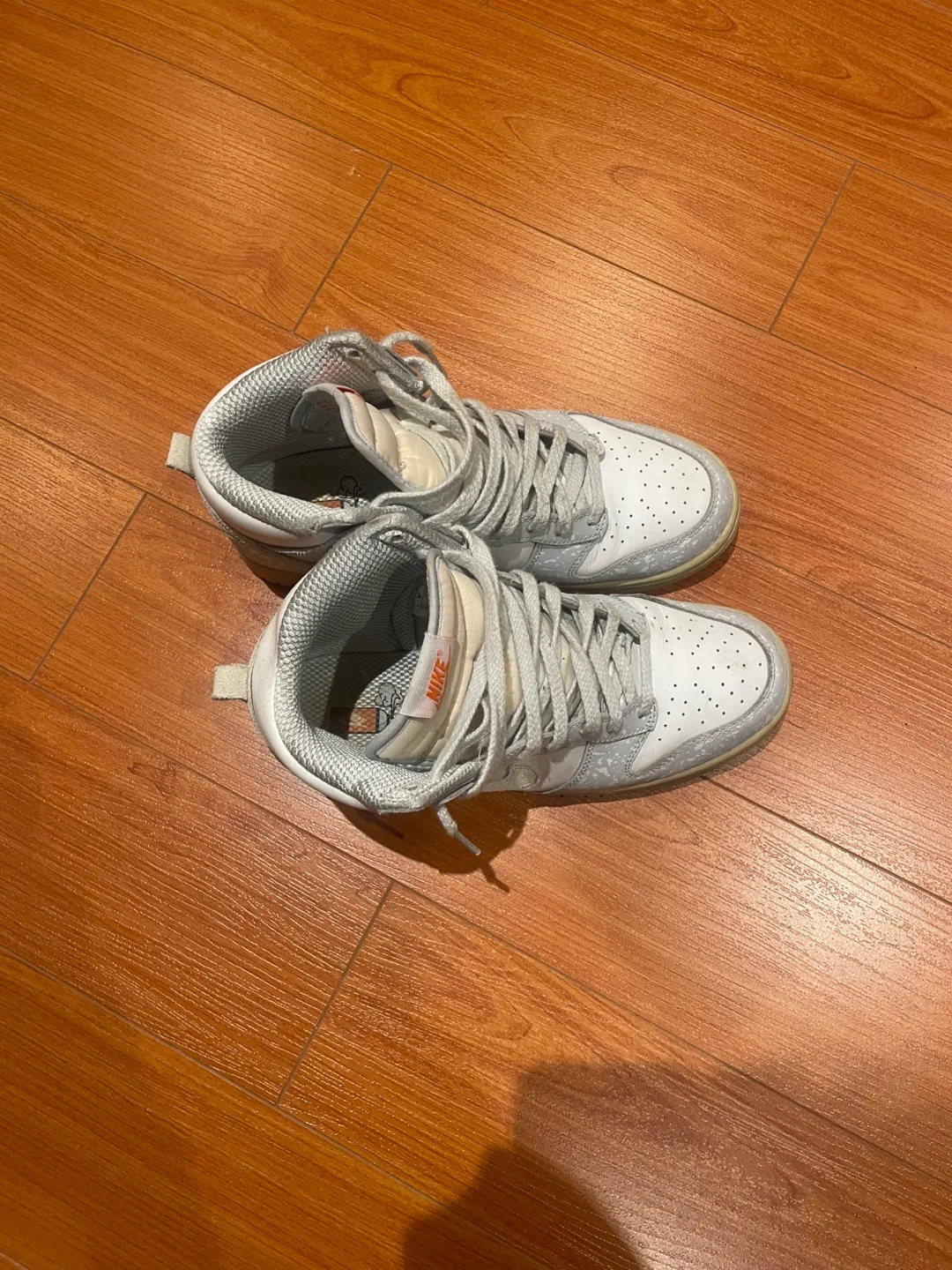 nike dunk high white and grey thumbnail