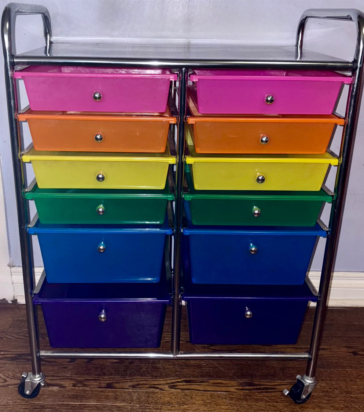 Rainbow Rolling Cart with Drawers - photo 2