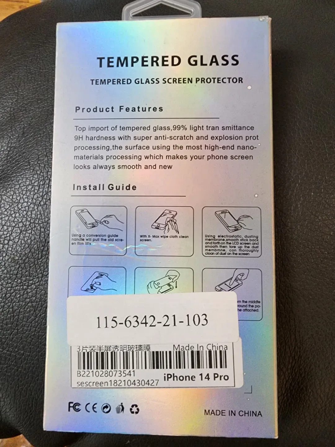 New iPhone 14 Pro Tempered Glass Screen Protector image indicator(2)
