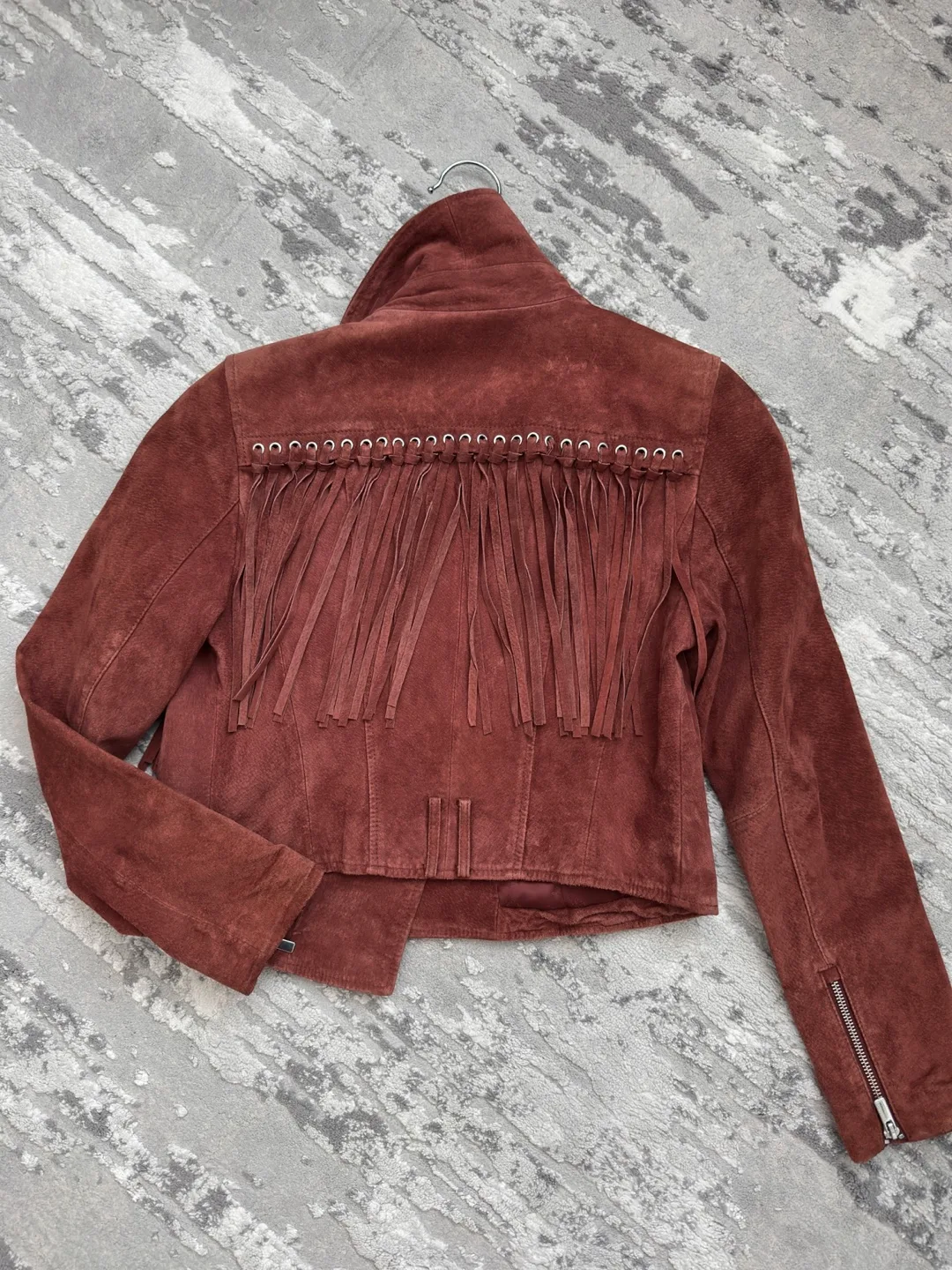 Vero Moda Suede Fringe Biker Jacket - Size 160/80A image indicator(2)