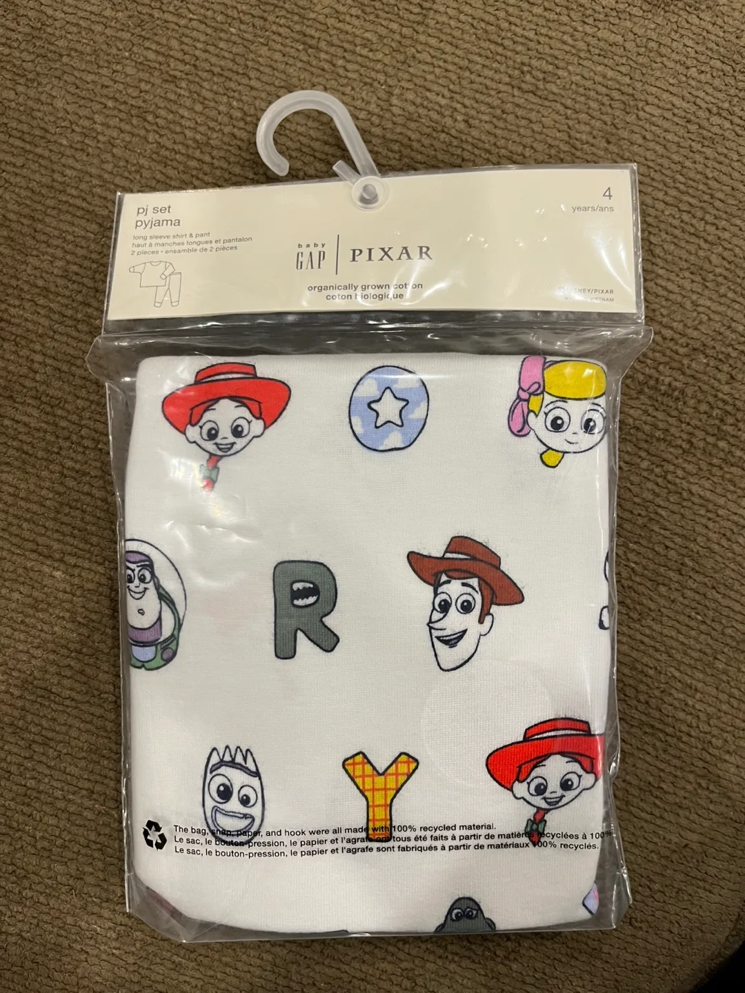 New Gap Kids Pixar Toy Story Pajama Set - Size 4 thumbnail