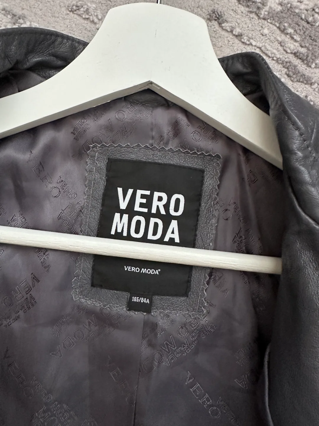 Vero Moda Grey Genuine Leather Jacket Size 165/84A image indicator(2)