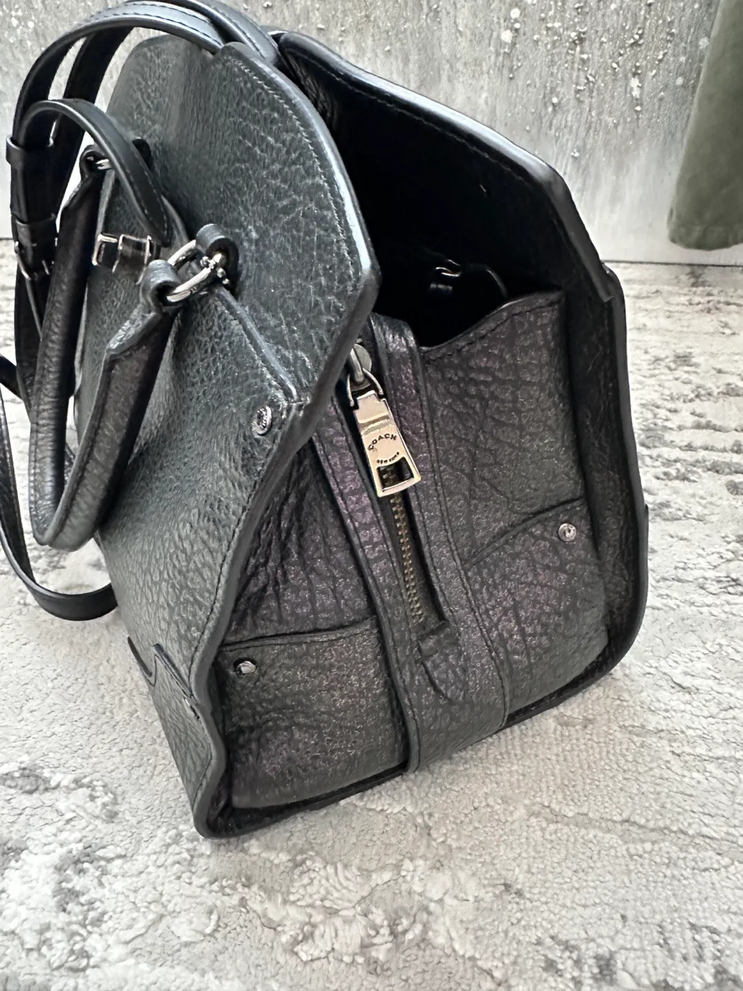 Coach Black Leather Handbag image indicator(3)