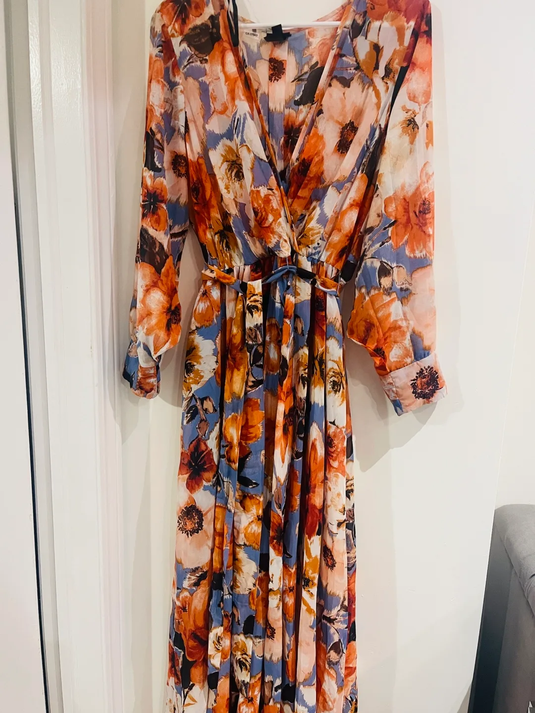 Floral Maxi Dress - Size 14 thumbnail