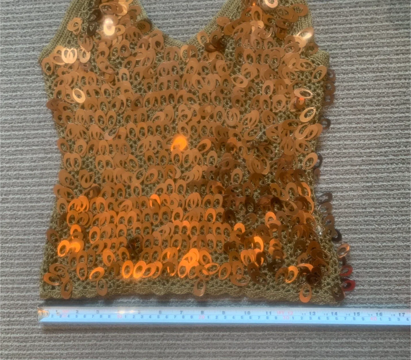 Sequin Embellished Copper Tank Top image indicator(7)