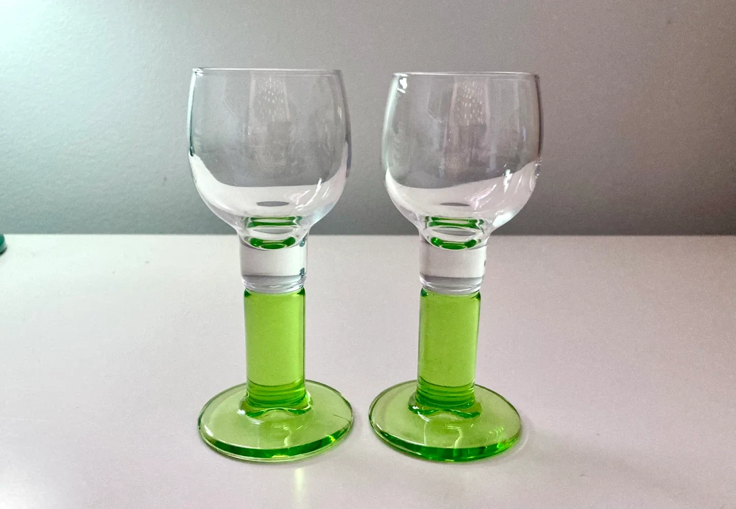 Pair of Bormioli Rocco Limoncino Glasses 1970s image indicator(2)