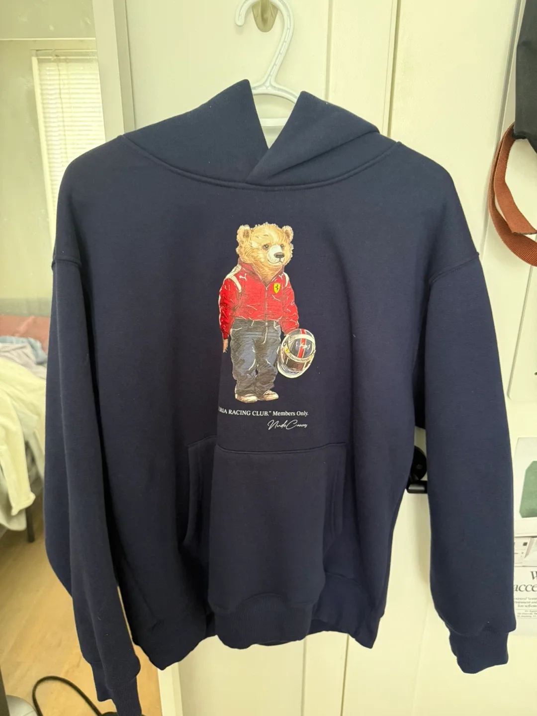 NudeCanvas- Ferrari Scuderia Racing Club Bear Hoodie thumbnail