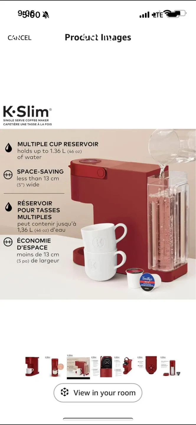Keurig K-Slim Single Serve Coffee Maker - Scarlet Red image indicator(6)