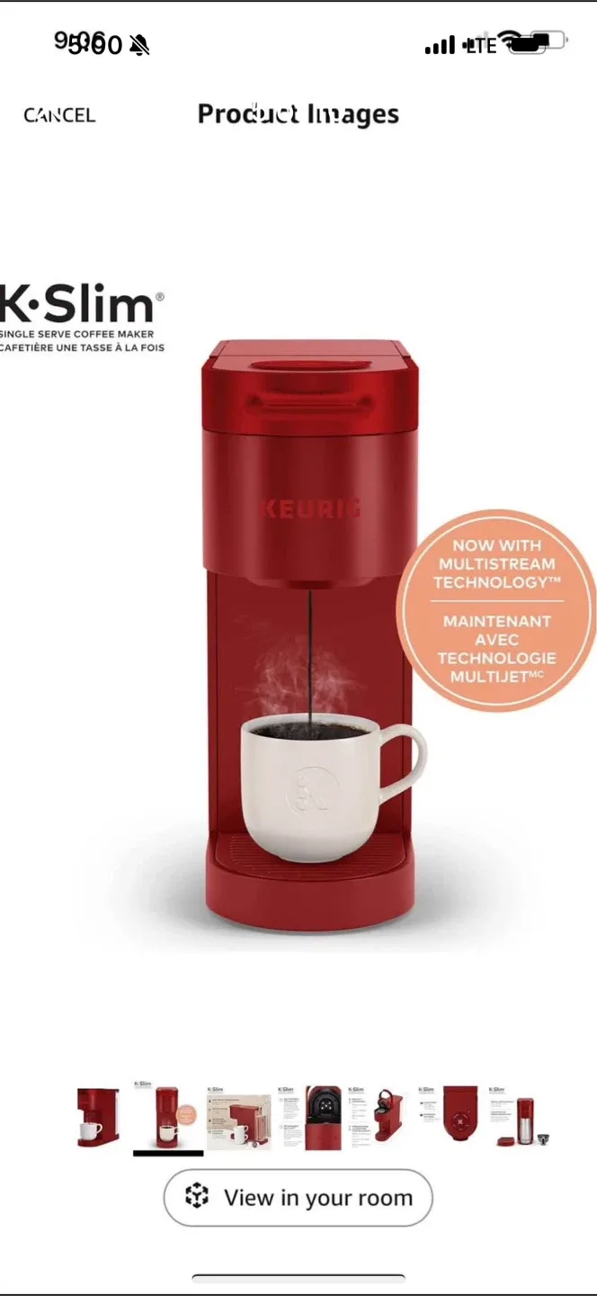 Keurig K-Slim Single Serve Coffee Maker - Scarlet Red image indicator(5)