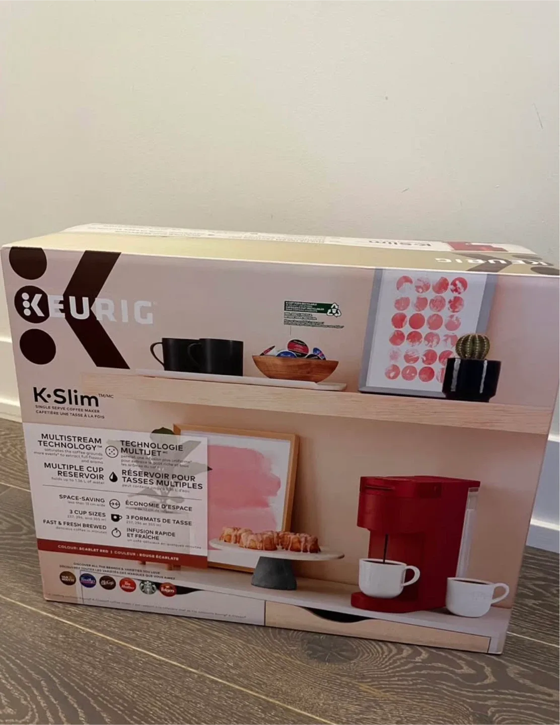 Keurig K-Slim Single Serve Coffee Maker - Scarlet Red image indicator(3)