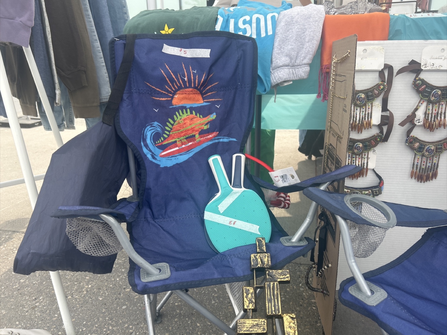 Camping Chair - for children Blue with Surfboard Design - photo 2