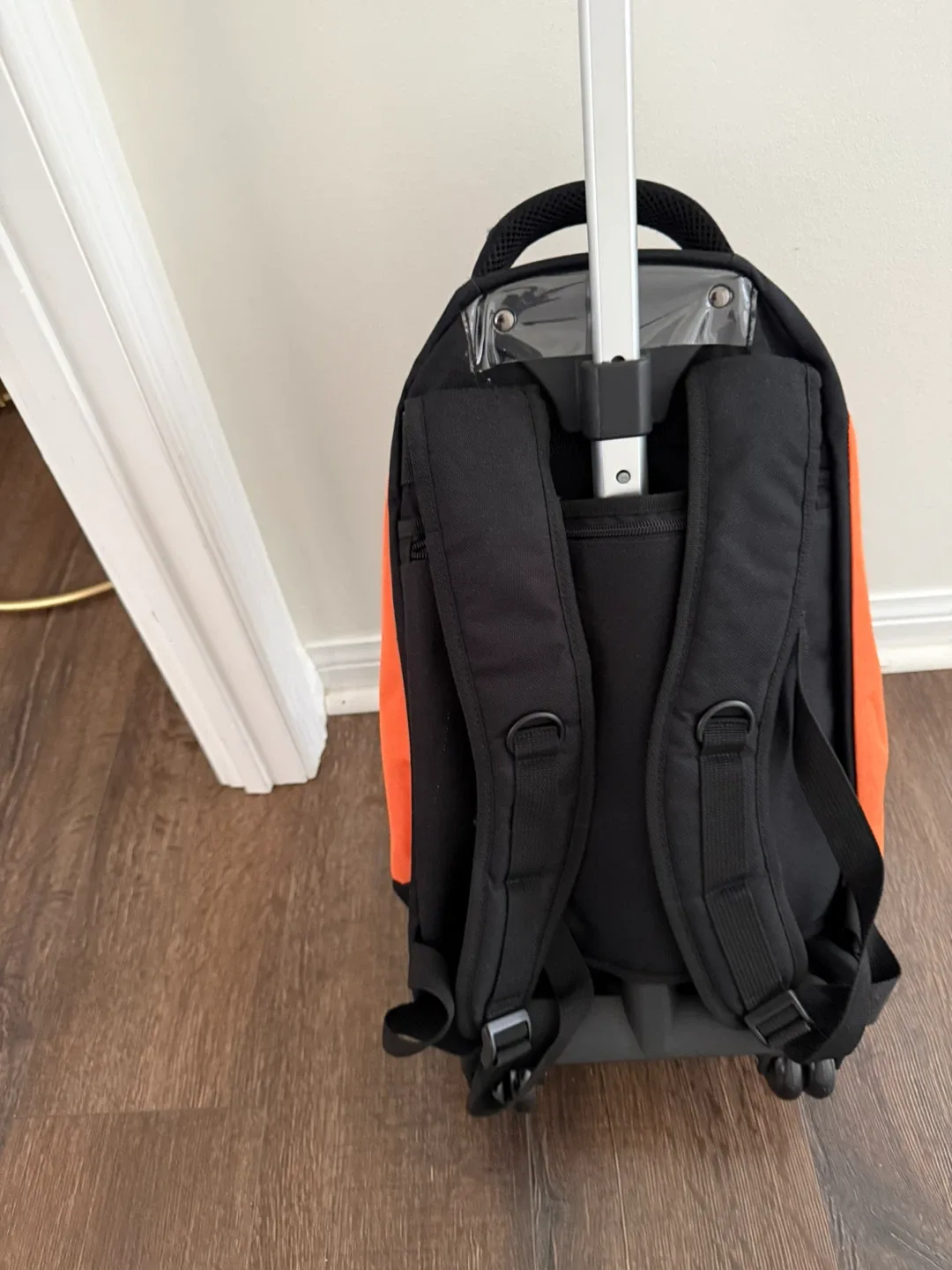 Rolling Backpack - Black & Orange 🥕 image indicator(2)