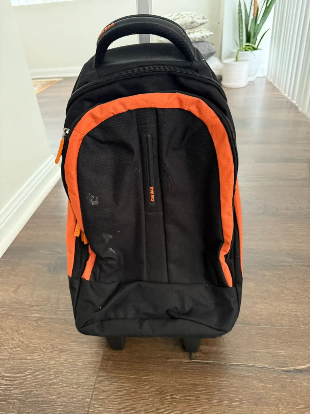 Rolling Backpack - Black & Orange 🥕 thumbnail