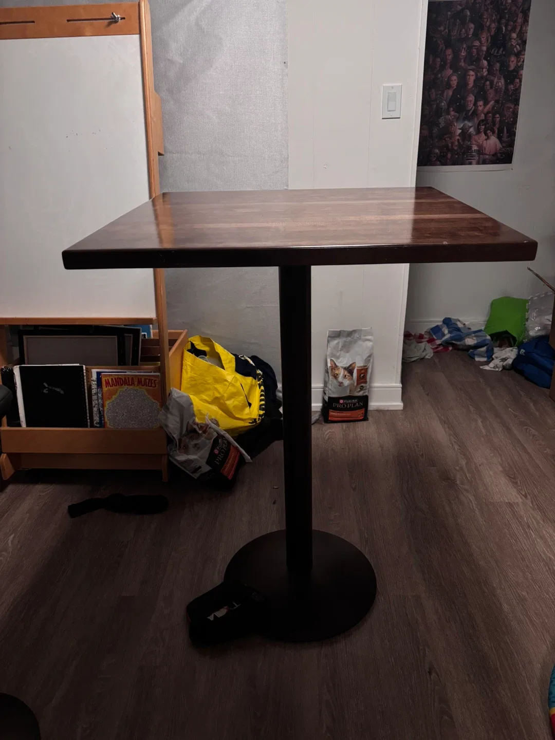 Real maple bar table! Comes with high adjustable bar stools! image indicator(2)