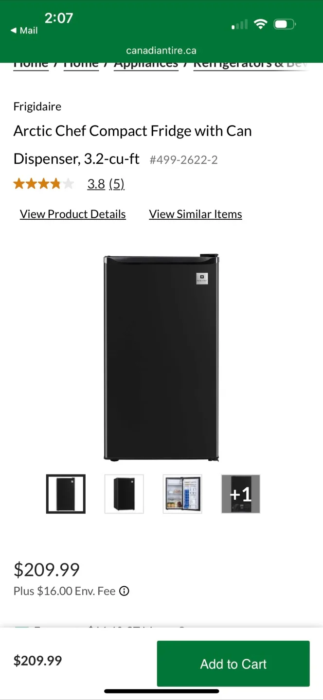 BRAND NEW: Frigidaire Arctic Chef Compact Fridge 3.2 cu ft thumbnail
