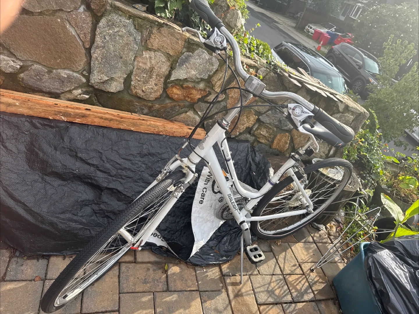 Raleigh White Bicycle image indicator(3)