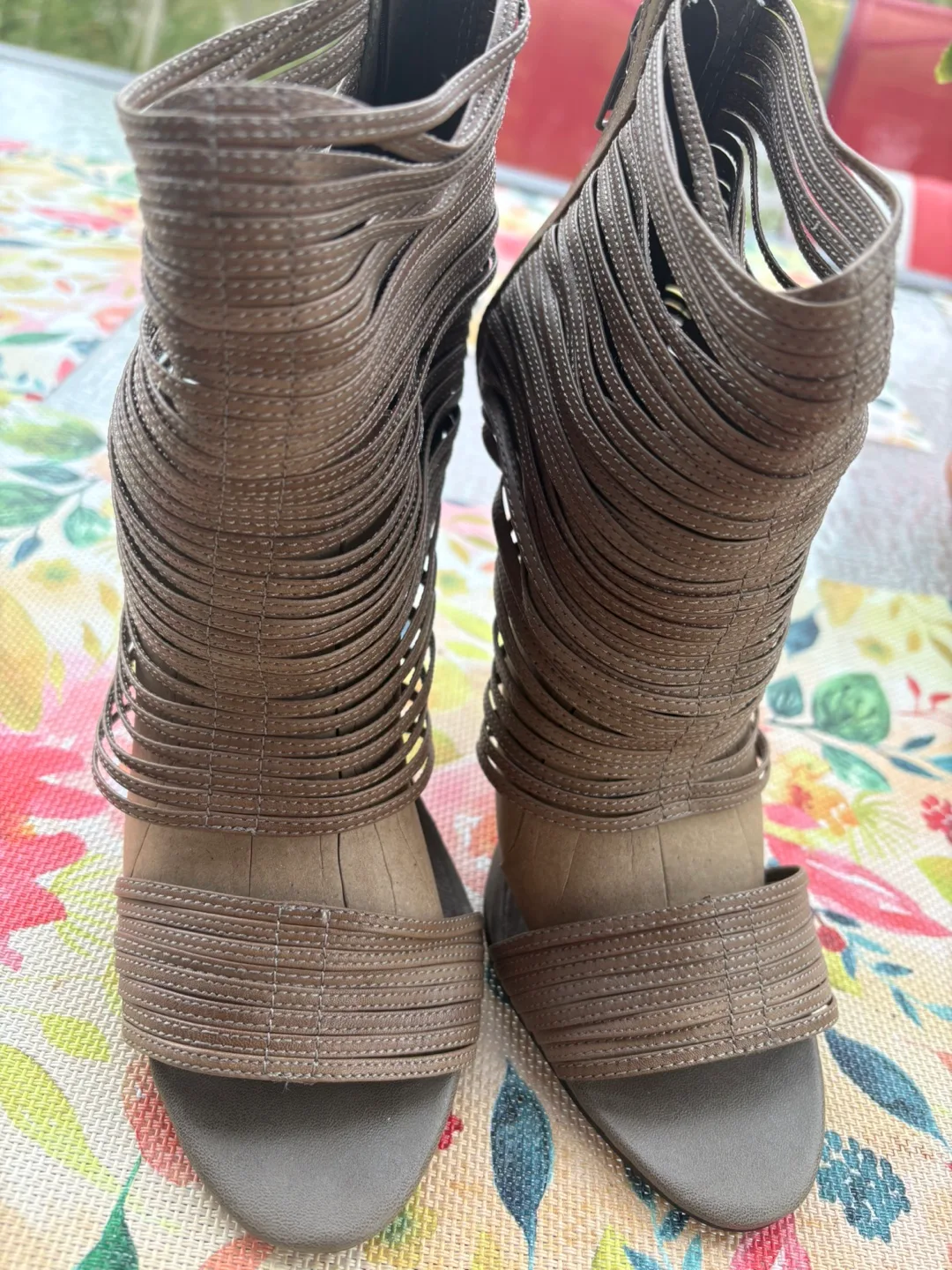 Brown Strappy High Heel Shoes image indicator(4)