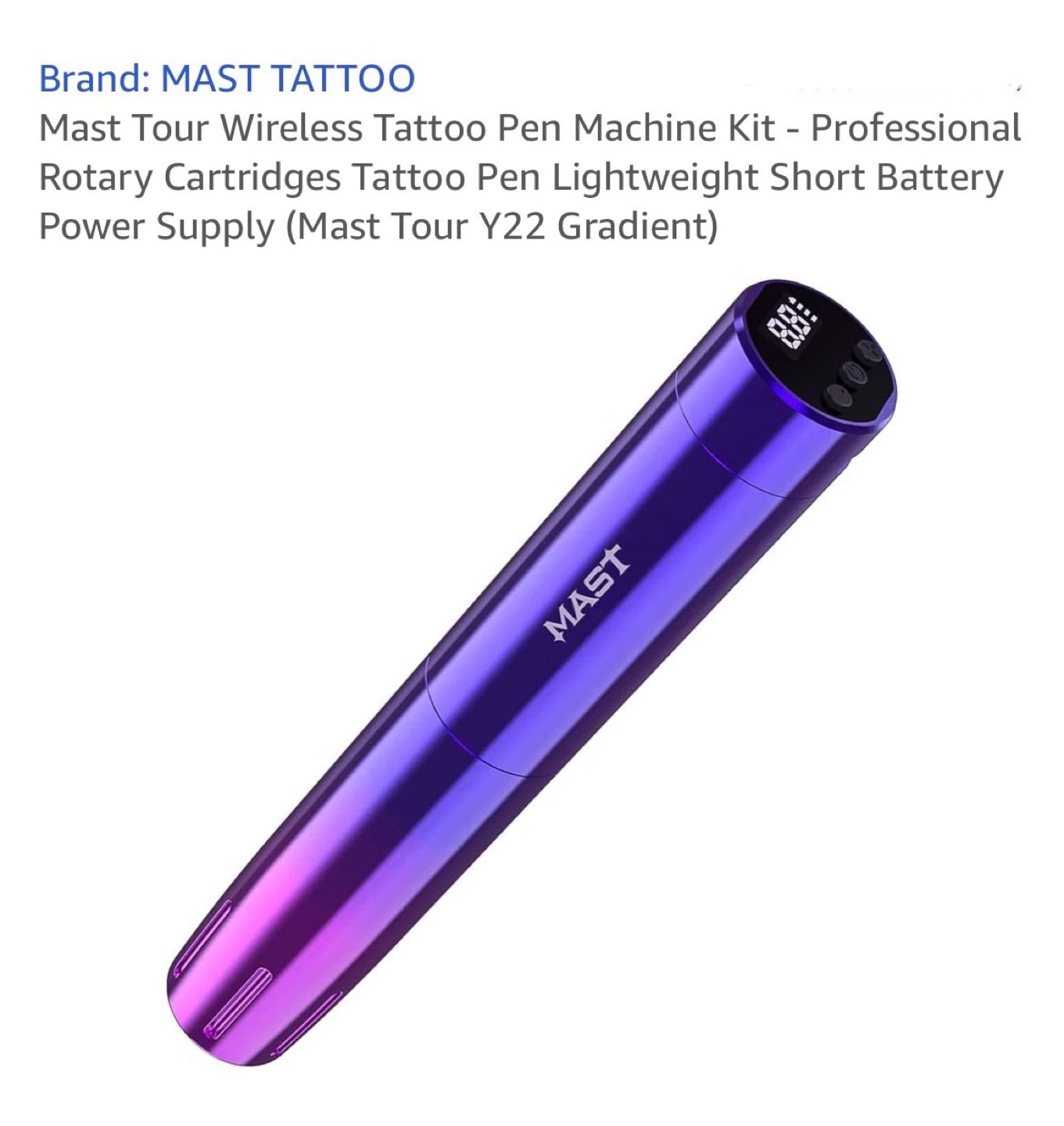 MAST Tour Y22 Wireless Tattoo Pen Machine Kit