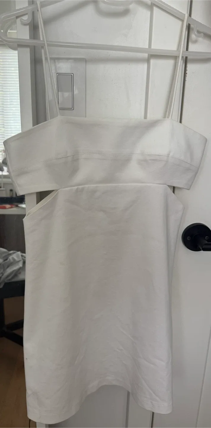 Zara White Cutout Mini Dress - Size S thumbnail