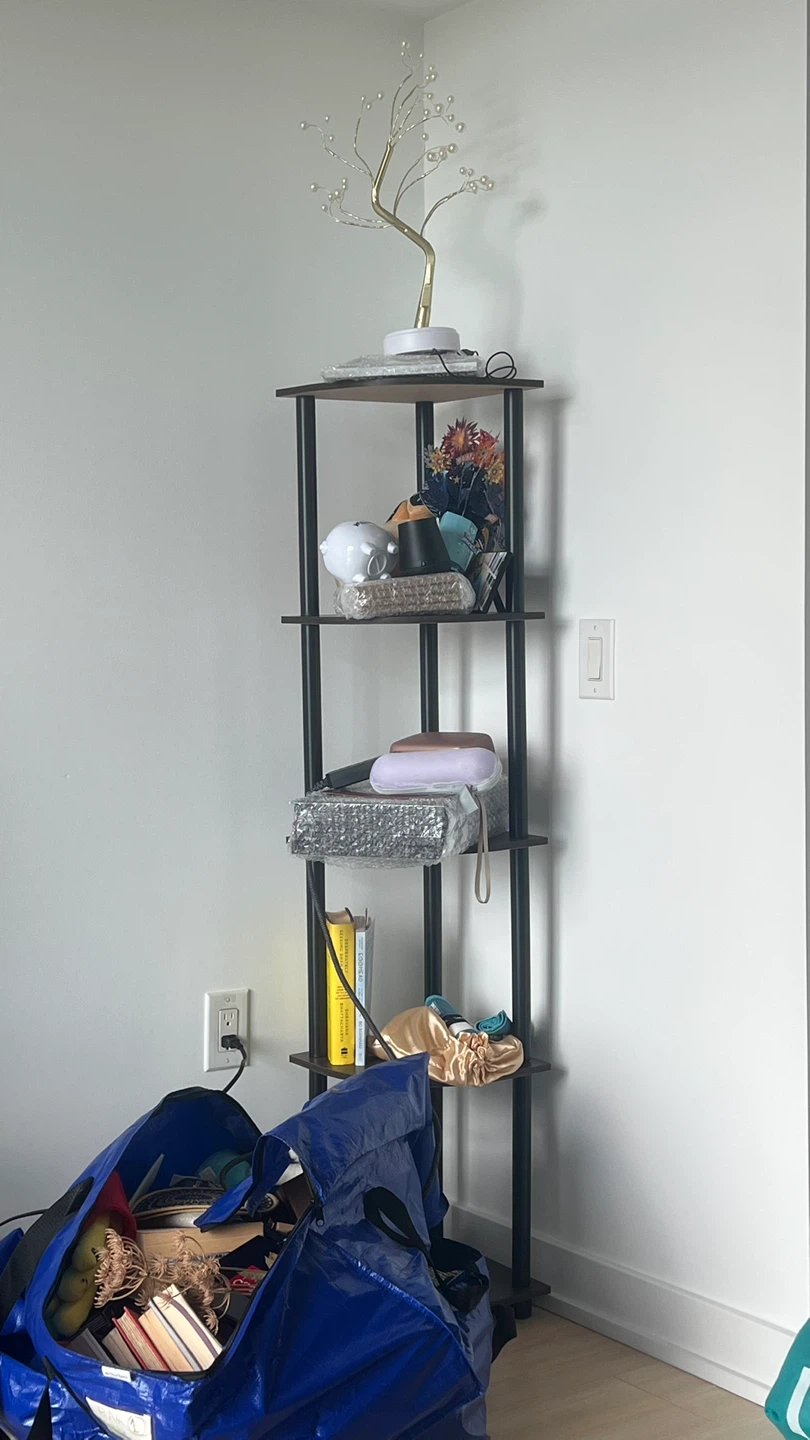 Books/Multipurpose Shelves (Grey/Black)
