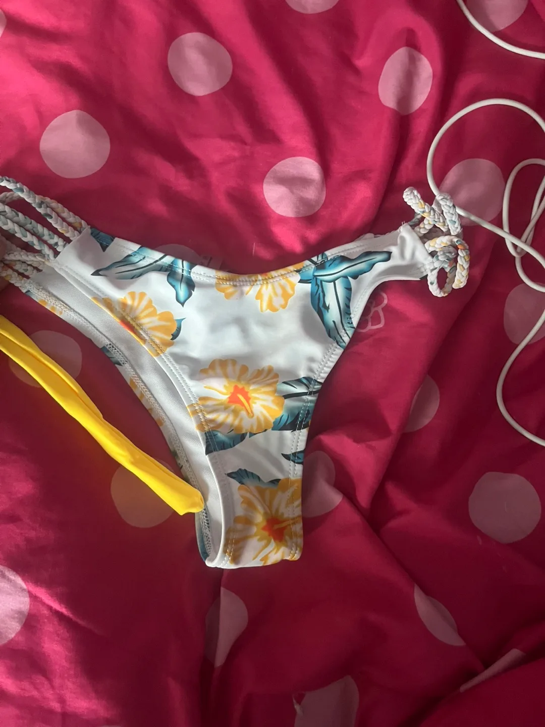 Zaful Floral Bikini Bottoms - Size S thumbnail