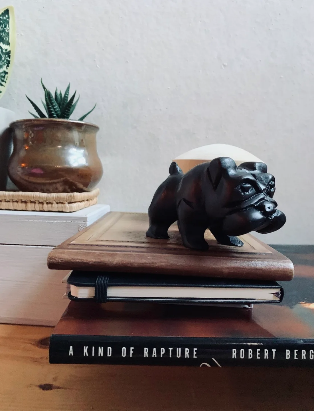 Vintage Wooden Bulldog Figurine image indicator(5)