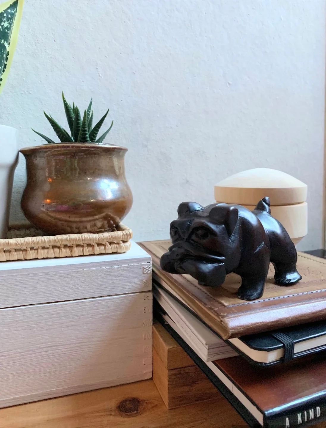 Vintage Wooden Bulldog Figurine image indicator(9)