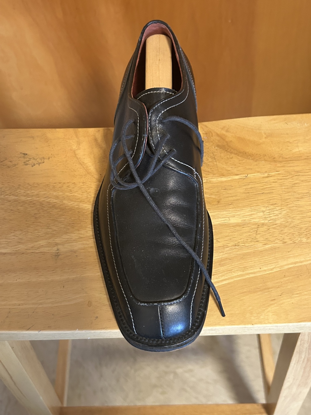 Black Leather Dress Shoes Size 9.5 - photo 2