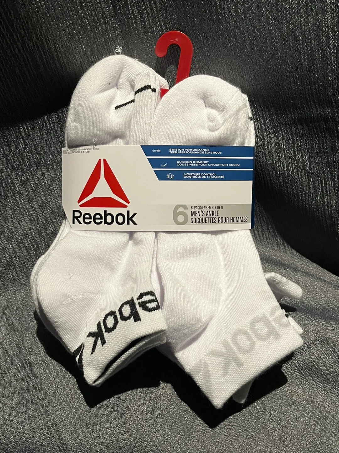 Reebok Men's Ankle Socks, Size 8-12.5 (6 Pack) thumbnail