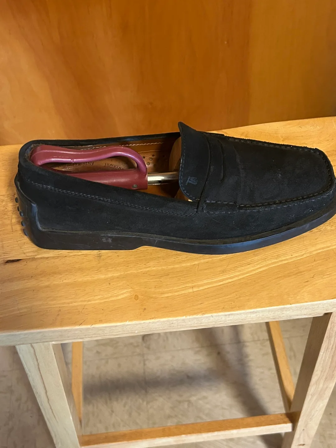 Tod's Black Suede Loafers Size  44 thumbnail
