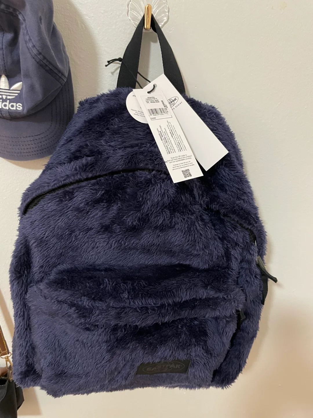Eastpak Padded Pak'r EH8 Fuzzy Navy Backpack - NEW!