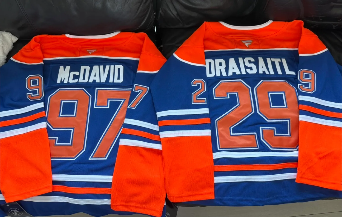 New Oilers Hockey Jersey Connor McDavid #97 Leon Draisaitl #29