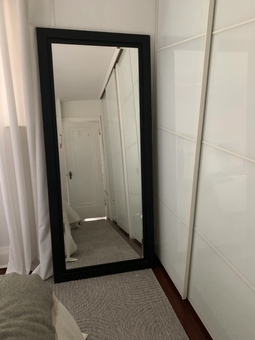 Free cycle Black Framed Wall Mirror