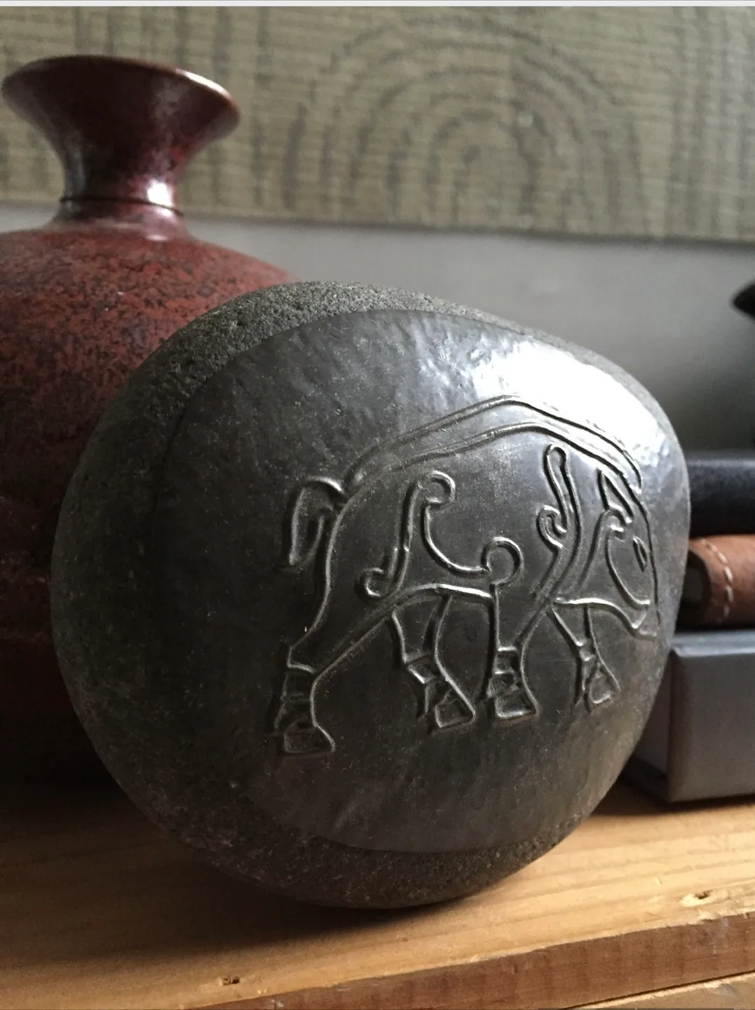 Engraved Stone Metal  Paperweight thumbnail