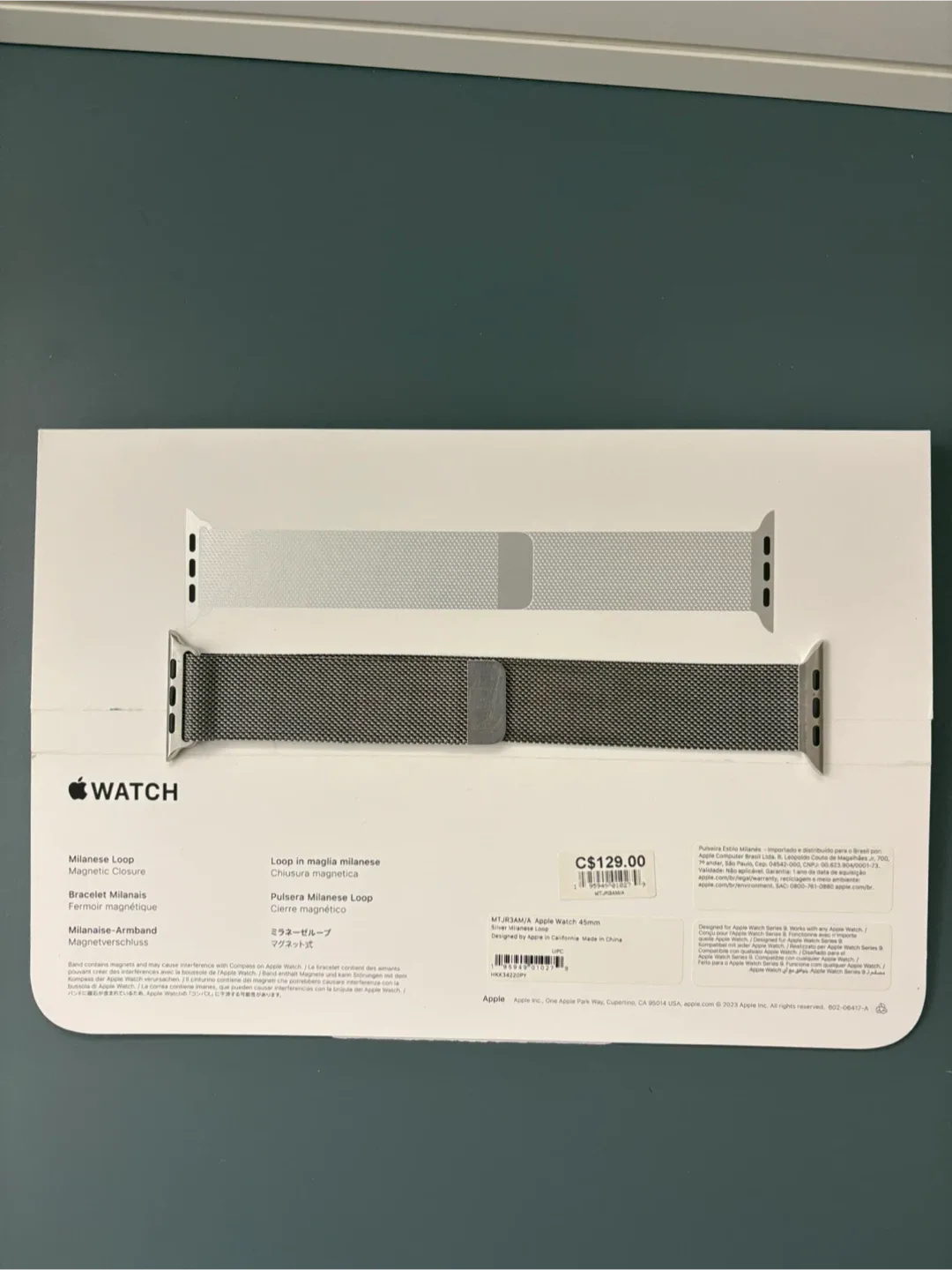 Apple Watch 45mm Milanese Loop - Silver thumbnail