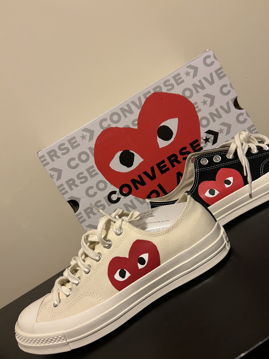Converse x Comme des Garçons PLAY Chuck 70 Low Top Mismatch Pair - photo 5