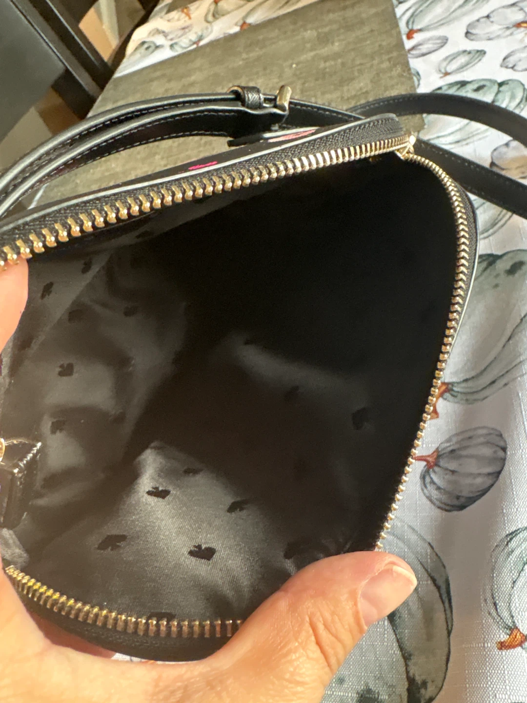 Kate Spade Black Floral Dome Crossbody Bag - photo 2