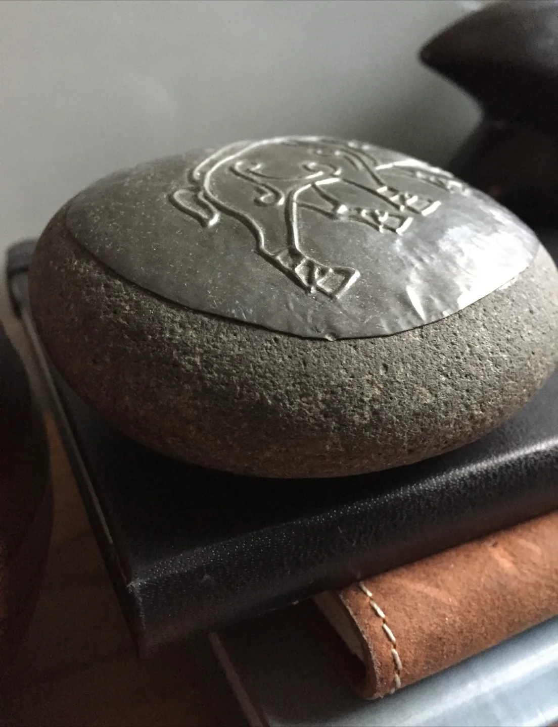 Engraved Stone Metal  Paperweight image indicator(3)