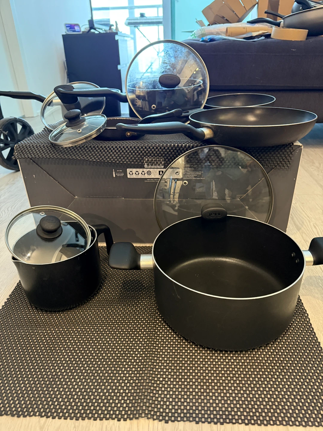 T-fal Black 12-Piece Cookware Set
