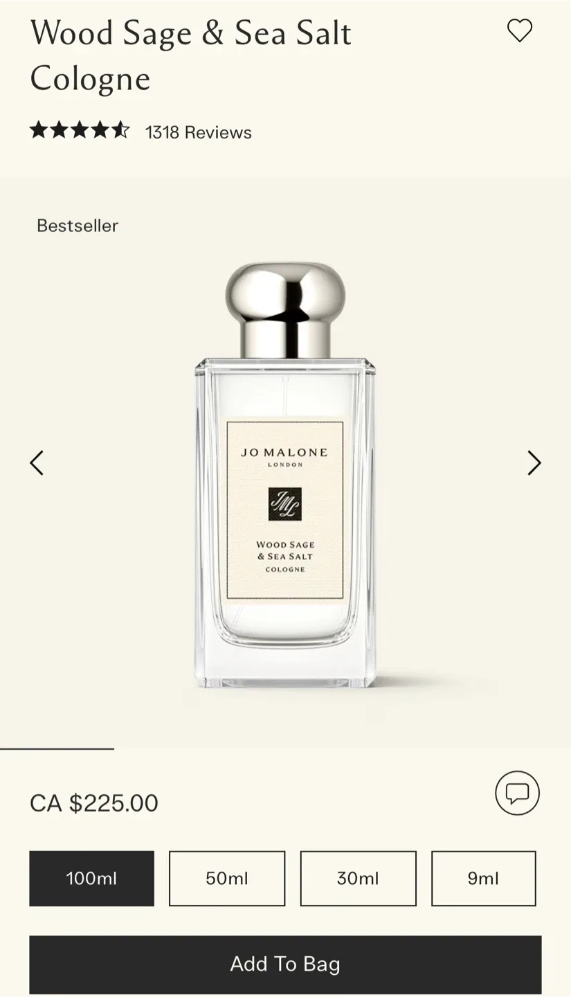 (Retail $255)Jo Malone Wood Sage & Sea Salt Cologne 100ml image indicator(3)