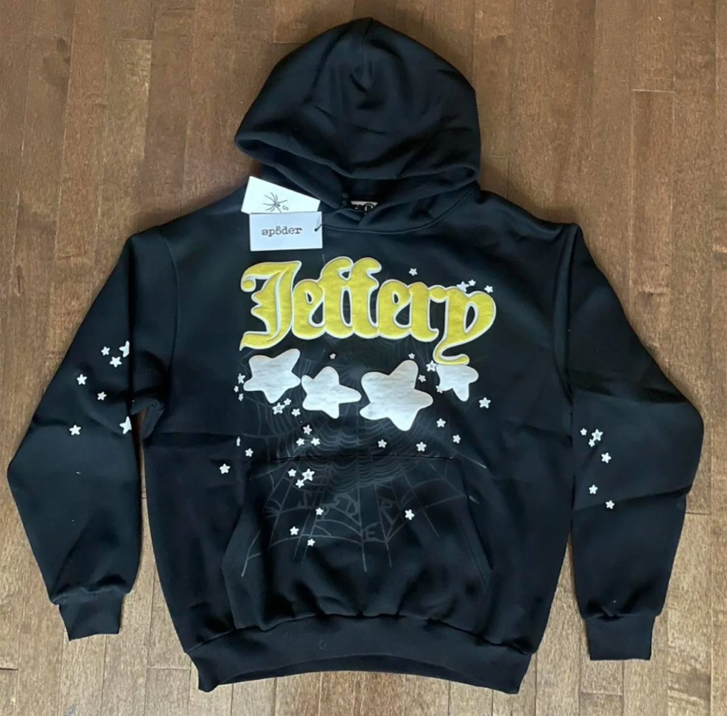 Sp5der Worldwide Jeffery Black Hoodie - All Sizes thumbnail