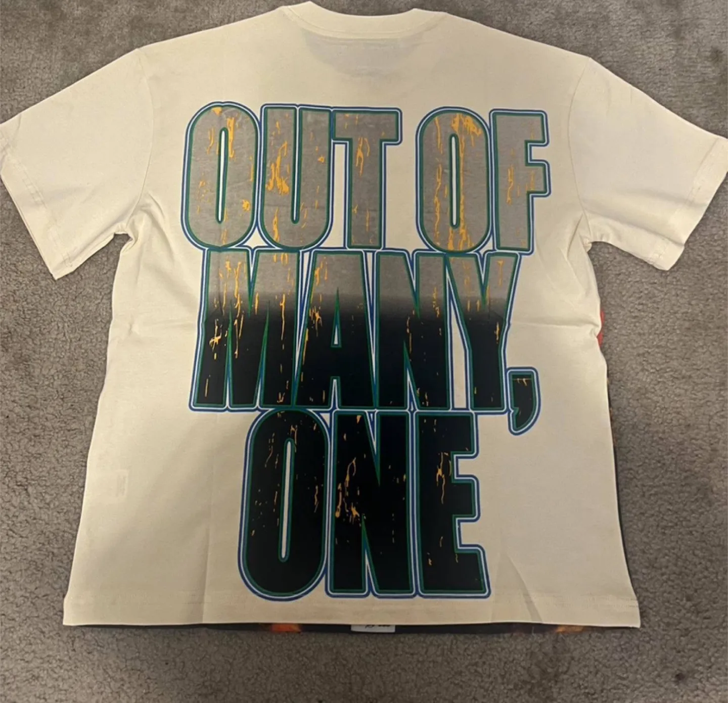 Godspeed Racing Car Graphic T-Shirt Out Of Many One White image indicator(3)