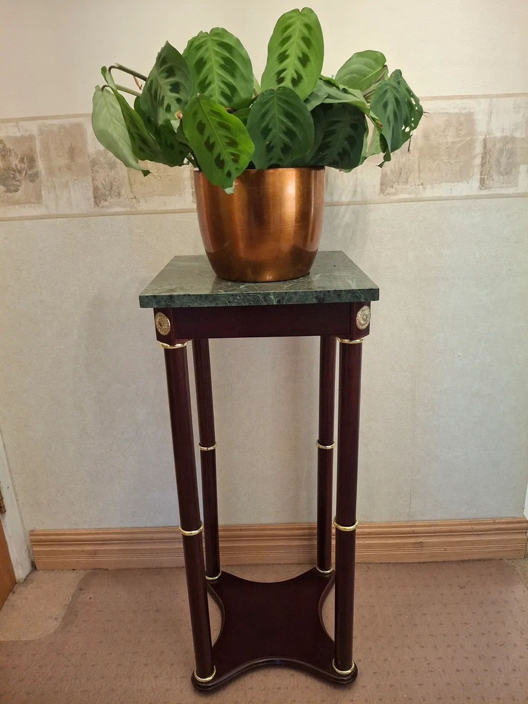 Marble top plant stand image indicator(6)