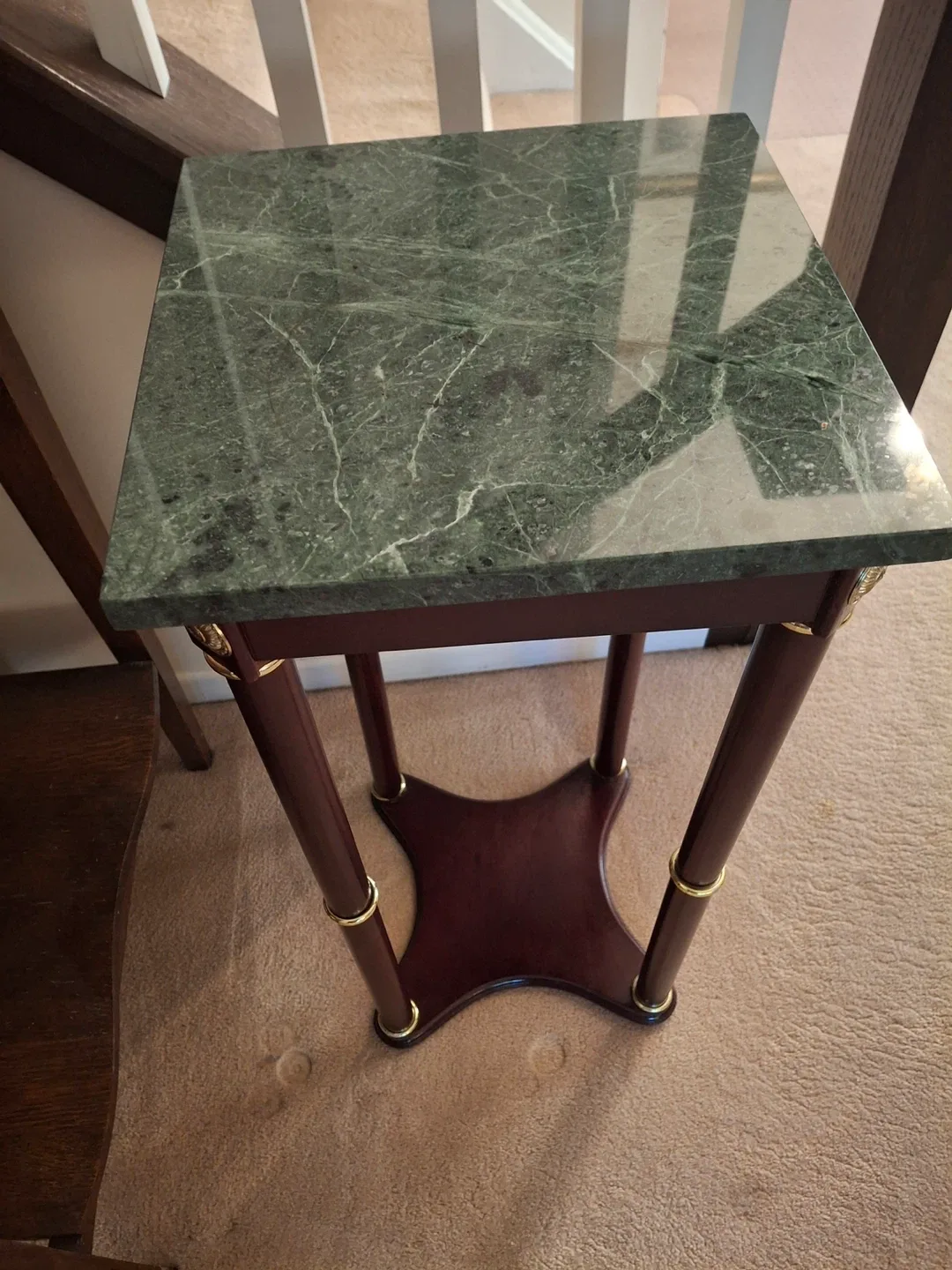 Marble top plant stand image indicator(2)