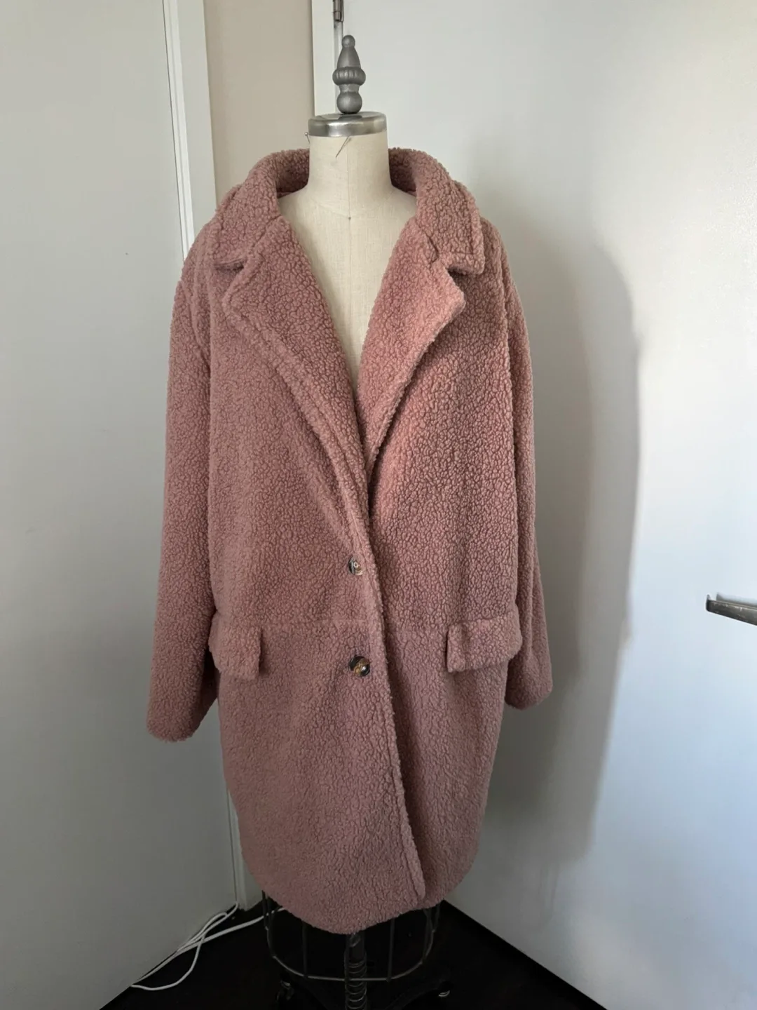 Ladies Pink Fall Autumn Coat- Never Worn Size XL thumbnail